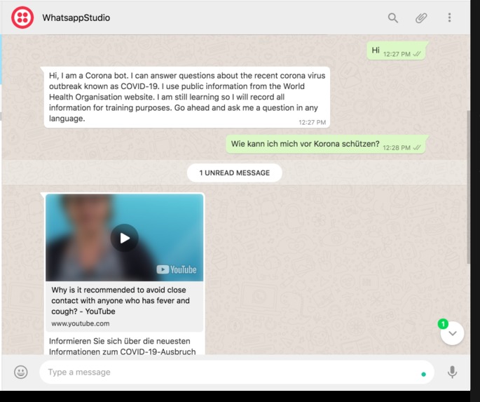 23_GeneralCommunication_CoronaFAQChatbot – screenshot 1