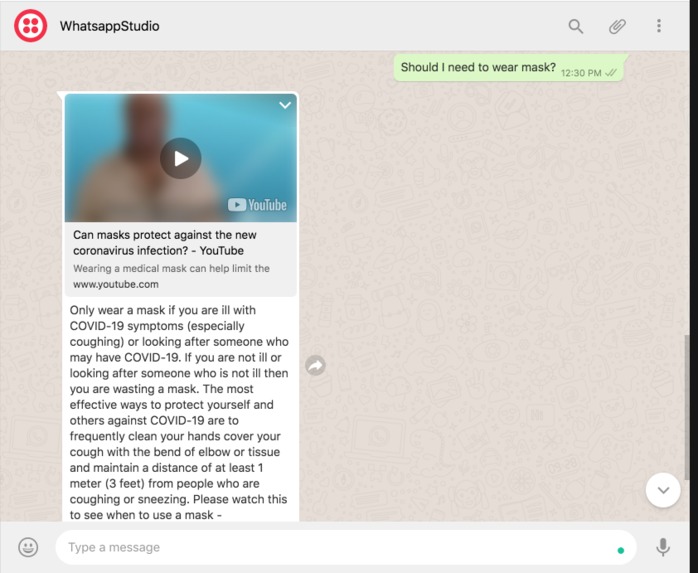 23_GeneralCommunication_CoronaFAQChatbot – screenshot 3