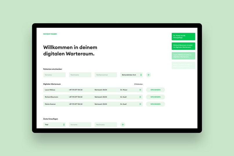 PATIENT PAGER – screenshot 2