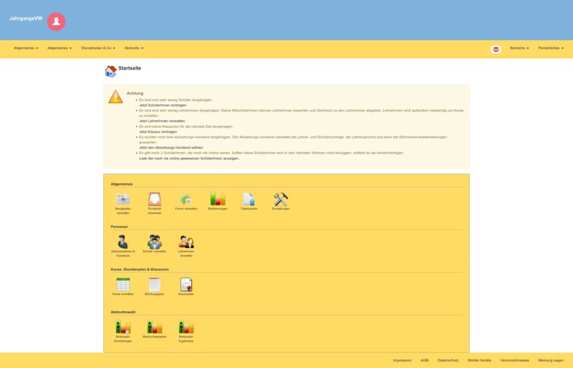 Online Abiverwaltung / Jahrgangsverwaltung – screenshot 3