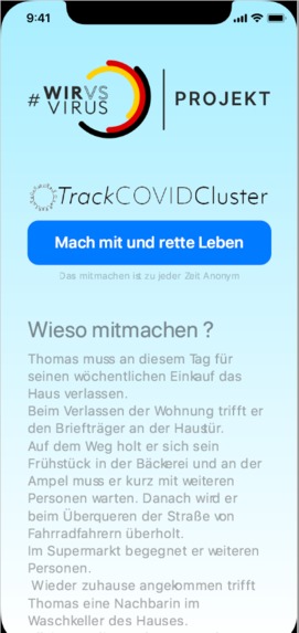 01_011_Infektionsfallübermittlung_TrackCovidCluster – screenshot 1