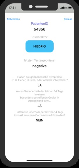 52_Lebensmittel-Matching_Covid Entrance Checker – screenshot 5