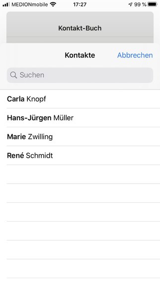 08__CoronaTracking__Kontakt-Buch – screenshot 3
