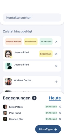08_CoronaTracking_SocialContactTrackingApp – screenshot 5