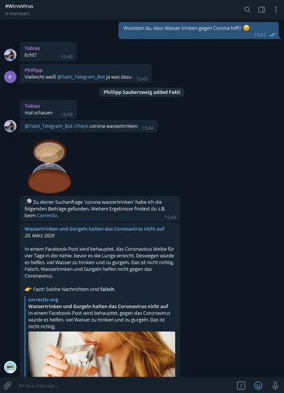 Fakti - Telegram Bot zur Fake News Erkennung – screenshot 3