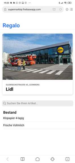 17_Supermarkt Status_QR-Live-Information_WhatsLeft – screenshot 3