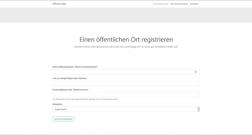 Corona QR-Tracker – screenshot 2