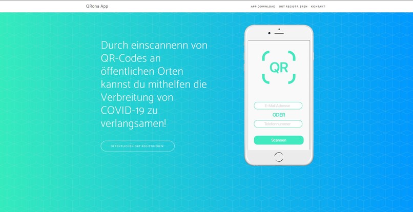 Corona QR-Tracker – screenshot 1