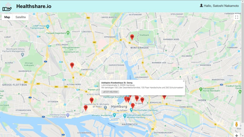 01_043_Medizinische Versorgung_Projekt Healthshare.io – screenshot 2