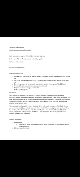 Quick Build Ventilators to Save lives – screenshot 3