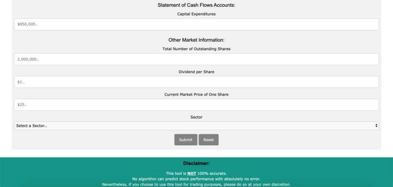 Stock Return Predictor – screenshot 6