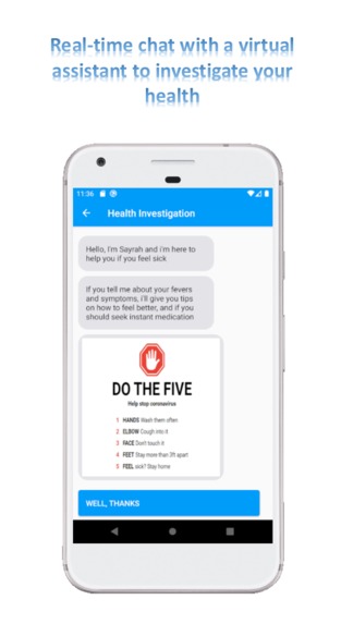 Sayrah: Your Coronavirus Virtual Health Assistant – screenshot 1