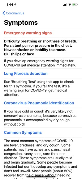 Coronavirus (COVID-19) – screenshot 3