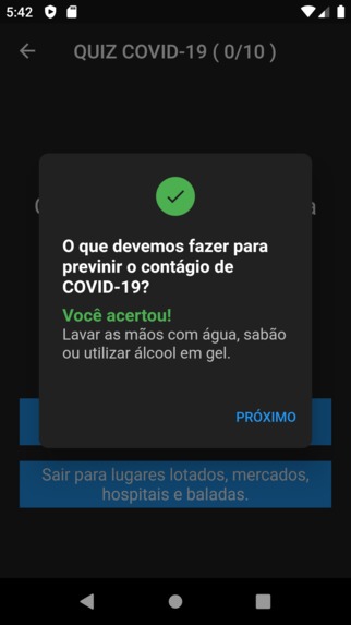 Quiz COVID19 – screenshot 3