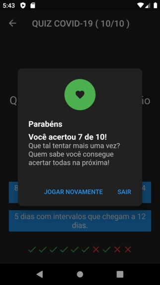 Quiz COVID19 – screenshot 4