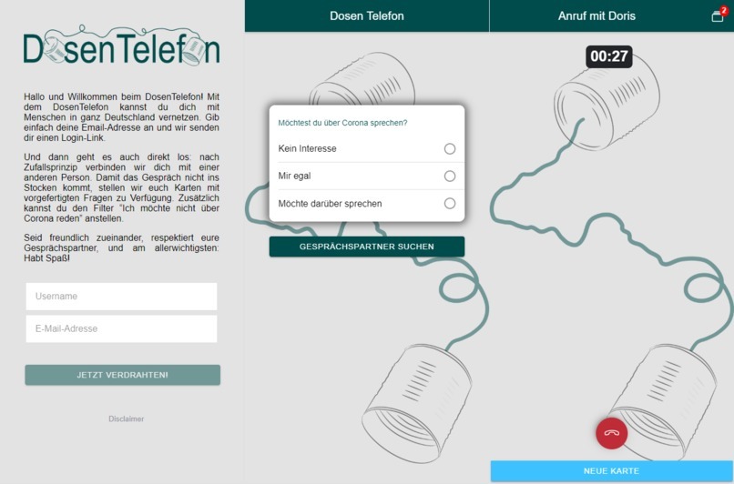 Dosen-Telefon (Tin can telephone) – screenshot 3