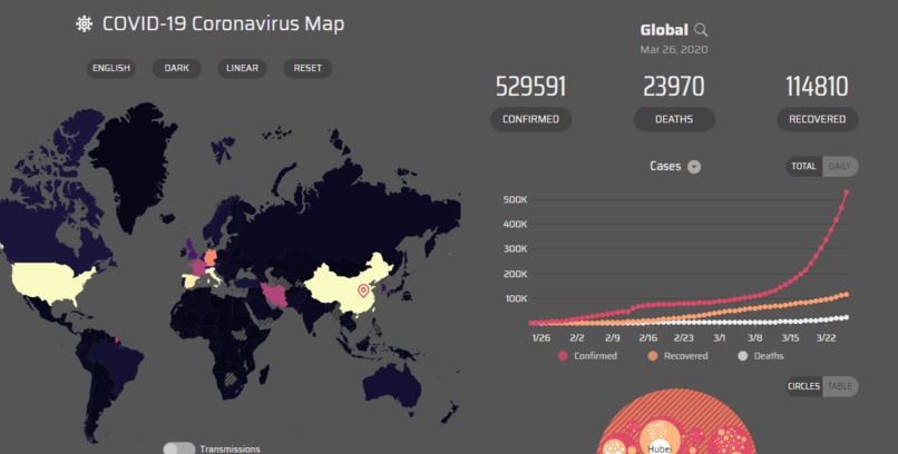 COVID-19 corona map – screenshot 1