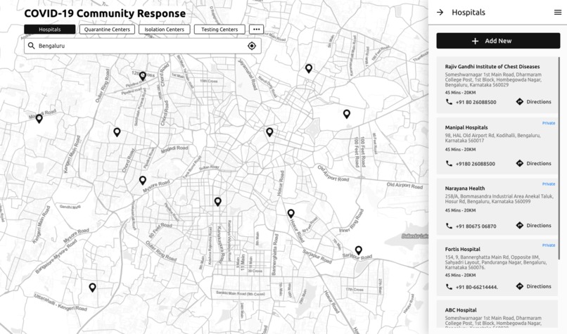 COVID-19 Community Response – screenshot 1