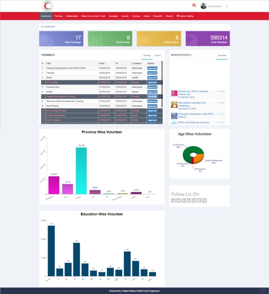  volunteer system – screenshot 2