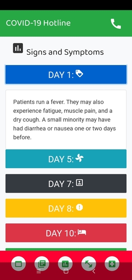 COVIDAWARE – screenshot 1