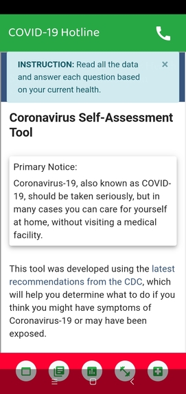 COVIDAWARE – screenshot 2