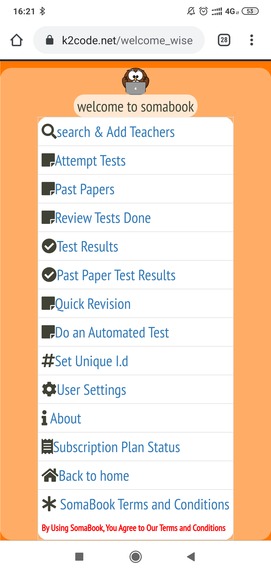 Student assessment and revision platform – screenshot 1