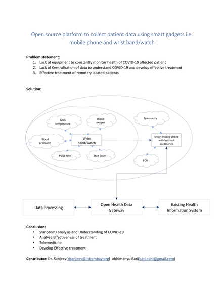 Open platform to collect patient data using smart gadgets – screenshot 1