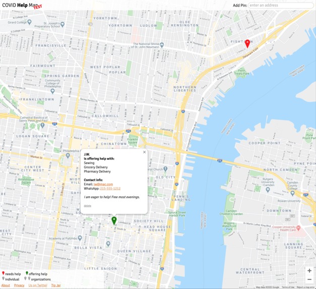 COVID Help Map – screenshot 2