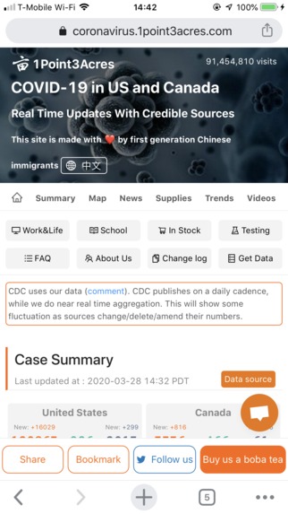 COVID-19 Real Time Updates with Credible Sources – screenshot 1