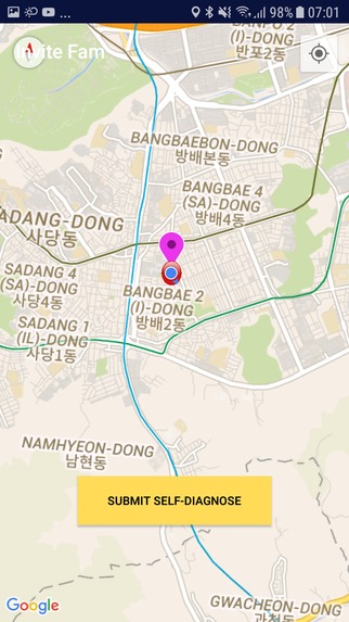Maping Covid 19 self diagnose and tracker app – screenshot 3