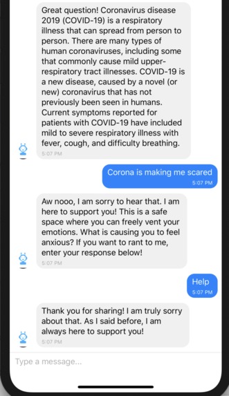 Tina the Quarantine Chatbot – screenshot 4