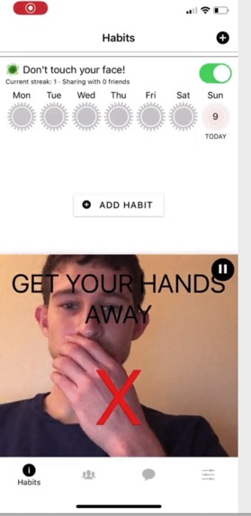 COVID-kit: Don't touch your face – screenshot 2