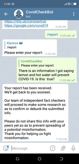 CovidCheckBot – screenshot 8