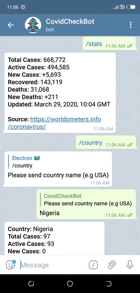 CovidCheckBot – screenshot 9