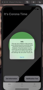 CoronaDistanceIOS – screenshot 2