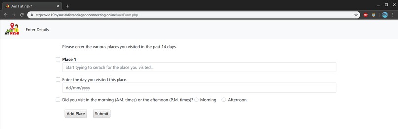 Am I at risk? – screenshot 2