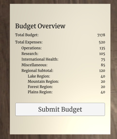 Healthcare Agency Budgeting Simulator – screenshot 2