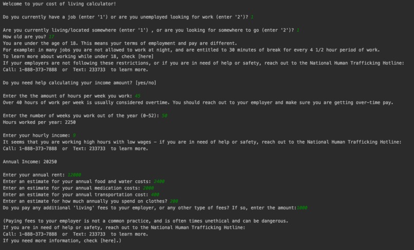 The Survival Calculator – screenshot 1