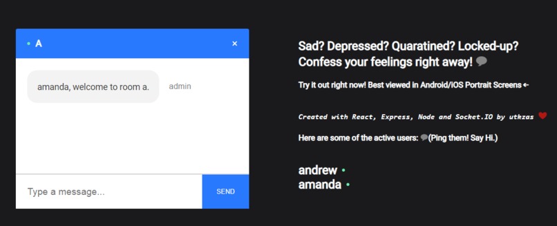 The Corona-Confessions Room – screenshot 3