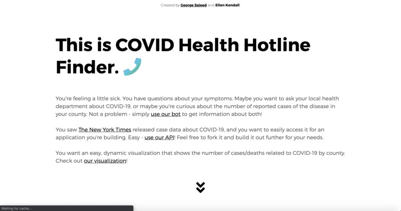 COVID Health Hotline Finder – screenshot 1