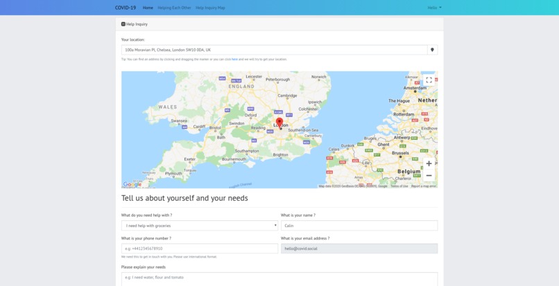 Covid – screenshot 1