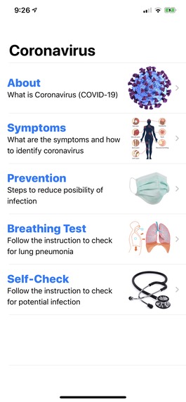 Coronavirus (COVID-19) – screenshot 1