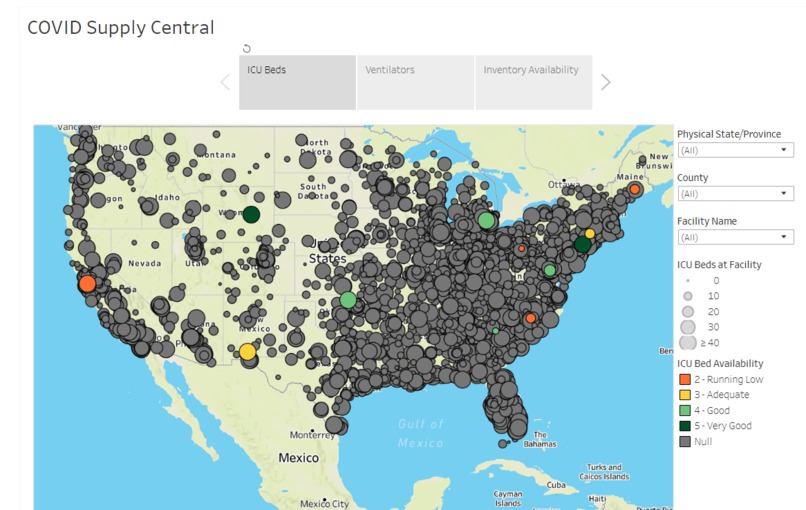 COVID Supply Central - Real-Time Hospital Supply Data Portal – screenshot 1