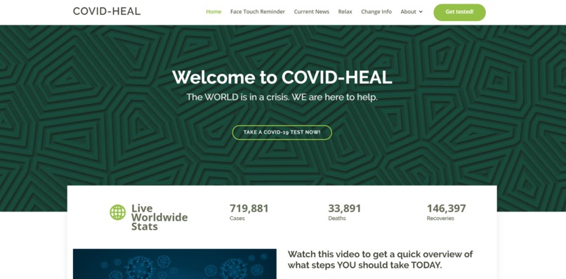 COVID-HEAL – screenshot 1