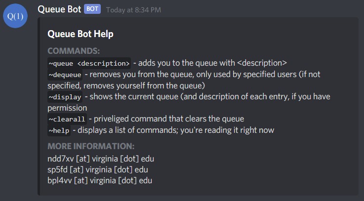 Queue Bot – screenshot 2