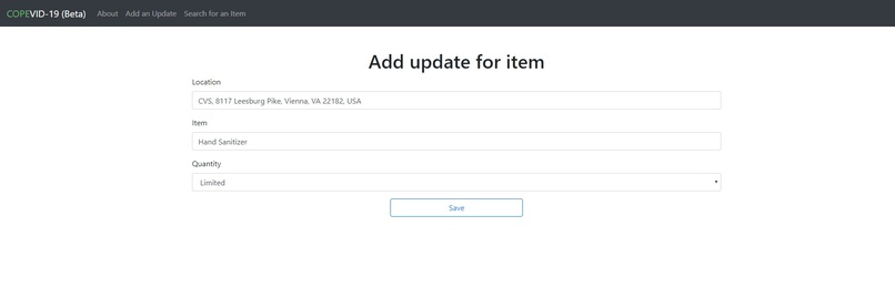 COPEVID-19 Supply Tracker – screenshot 2