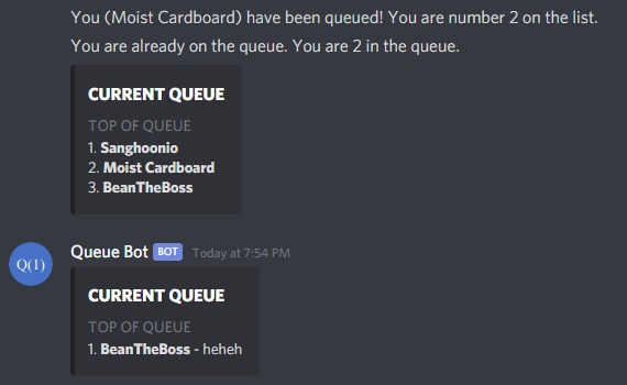 Queue Bot – screenshot 3