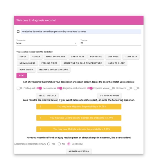 Quick Diagnosis – screenshot 1
