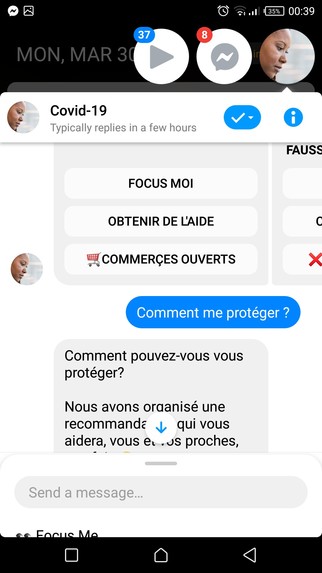 Action  Covid-19 Bot – screenshot 2