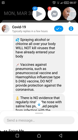 Action  Covid-19 Bot – screenshot 3